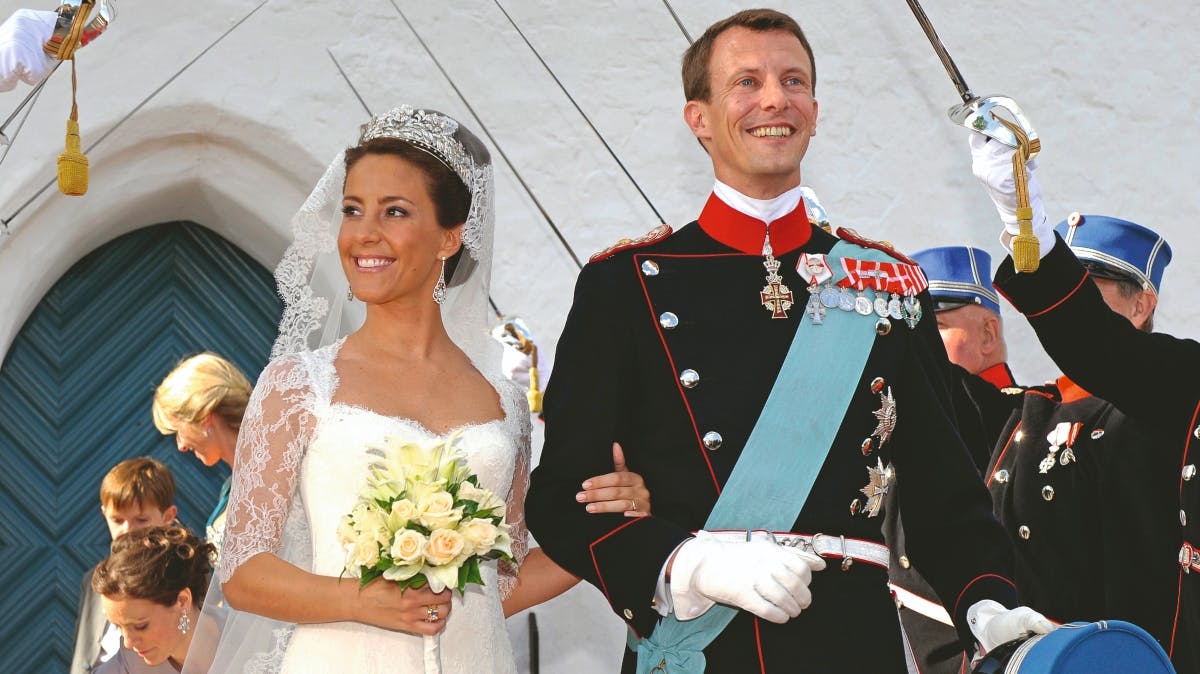 Prinsesse Marie og prins Joachim på bryllupsdagen i 2008.&nbsp;
