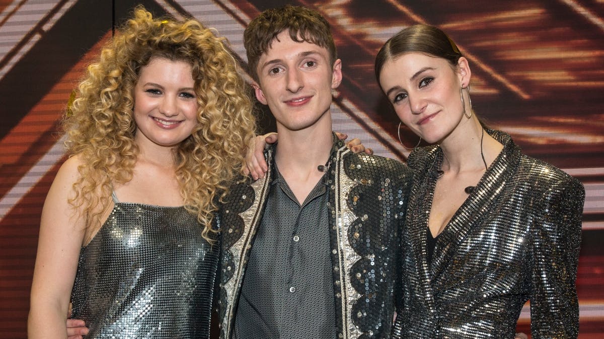 Mille Hassenkam, Andreas Kruse og Kathrine Ørnfelt fra Place on Earth i "X Factor"