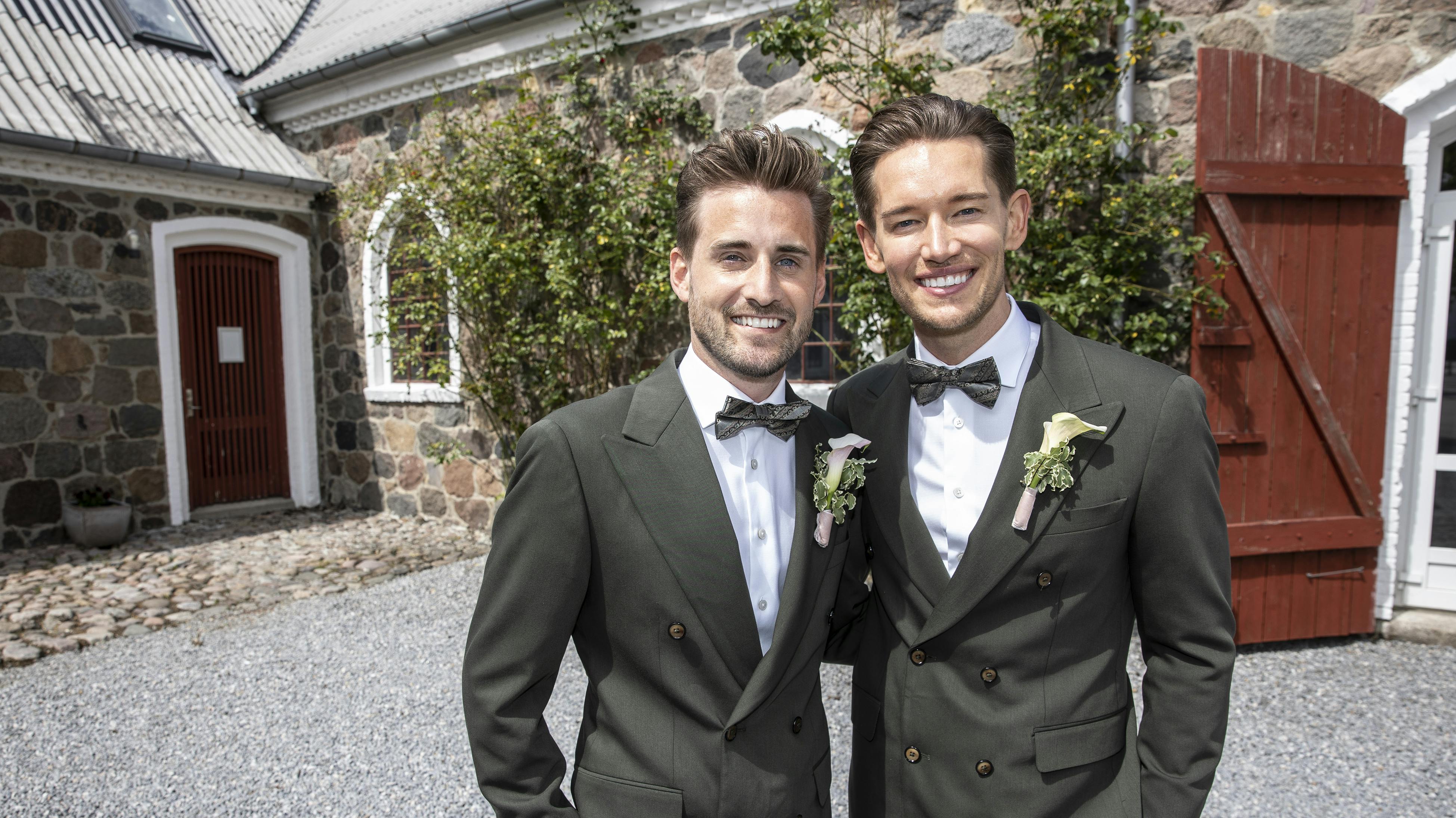 Morten Kjeldgaard og Frederik Hauns bryllup på Sonnerupgaard Gods. 