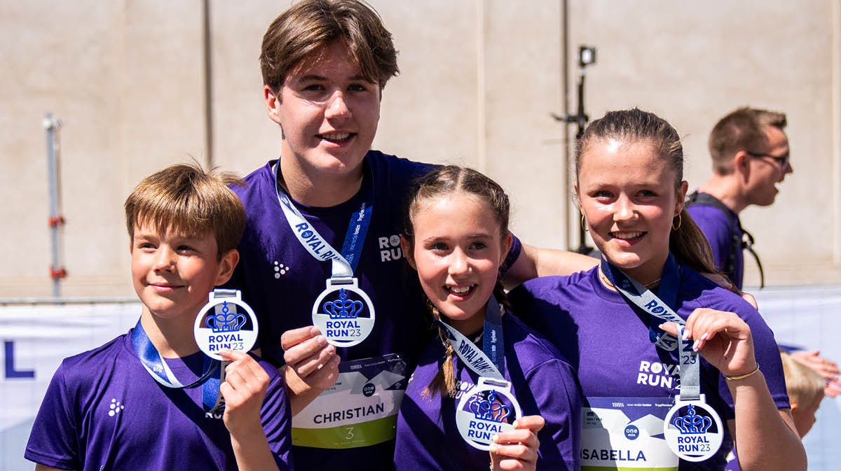 Prins Vincent, prins Christian, prinsesse Josephine og prinsesse Isabella.