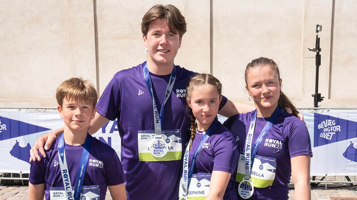 Prins Vincent, prins Christian, prinsesse Josephine og prinsesse Isabella.