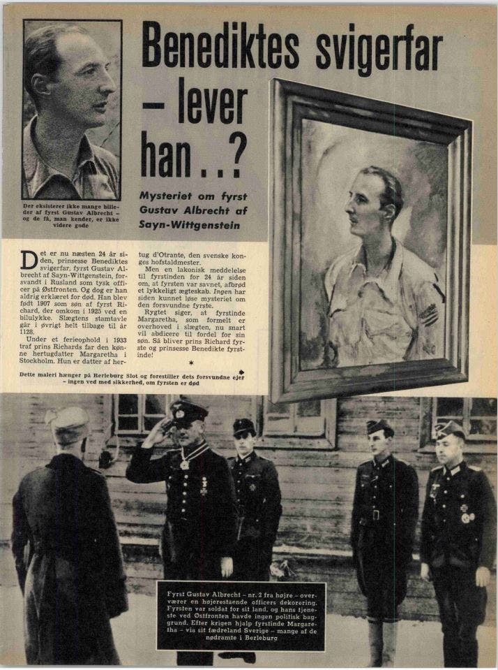 Artikel om prins Gustav Albrecht bragt i Se og Hør i 1968. 