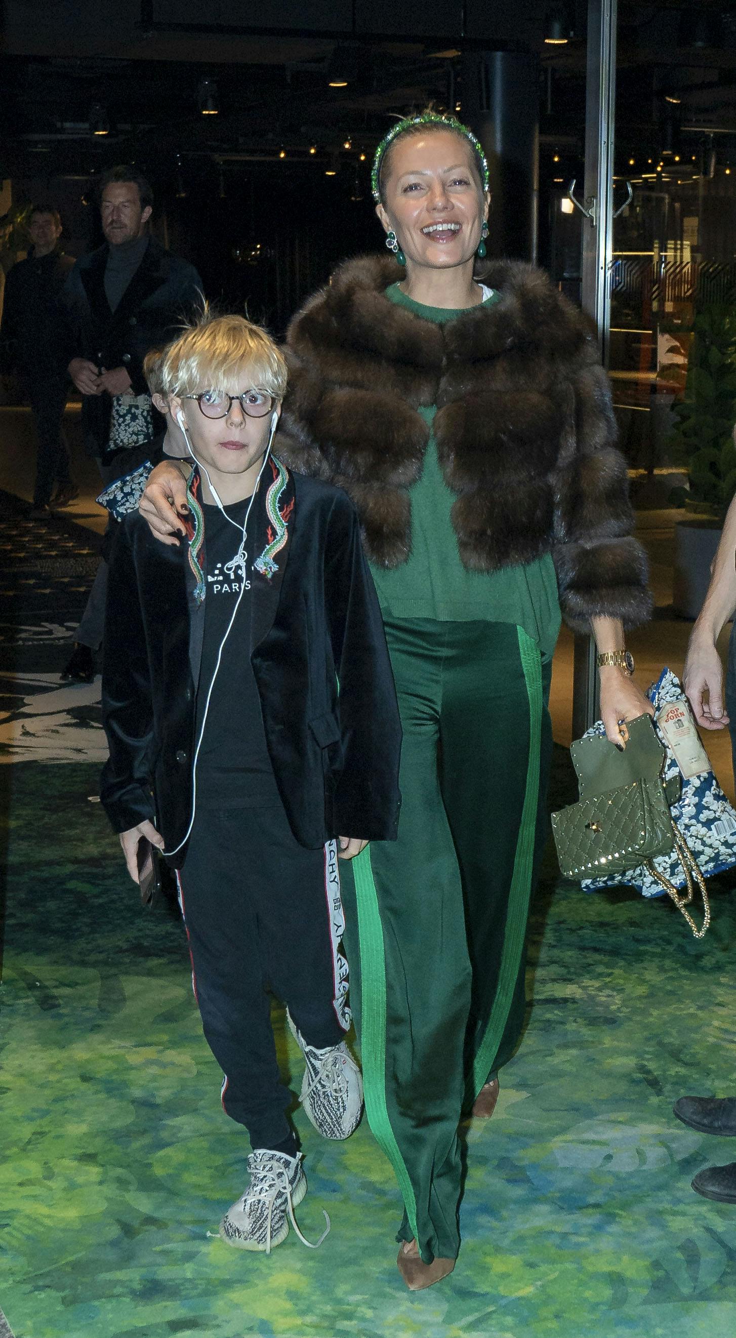 Caroline Fleming med sønnen Nicholas i 2019.