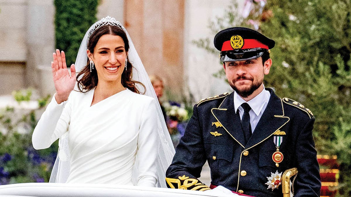 Kronprinsesse Rajwa og kronprins Hussein.
