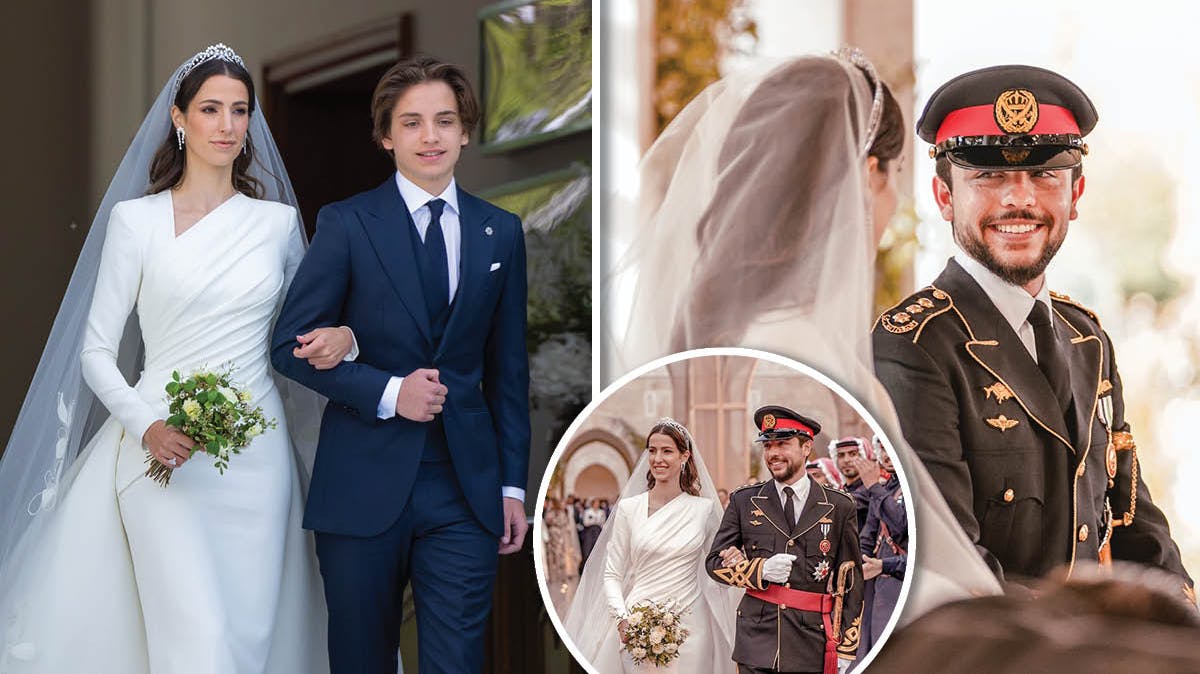 Kronprins Hussein og kronprinsesse Rajwa blev gift den 1. juni.