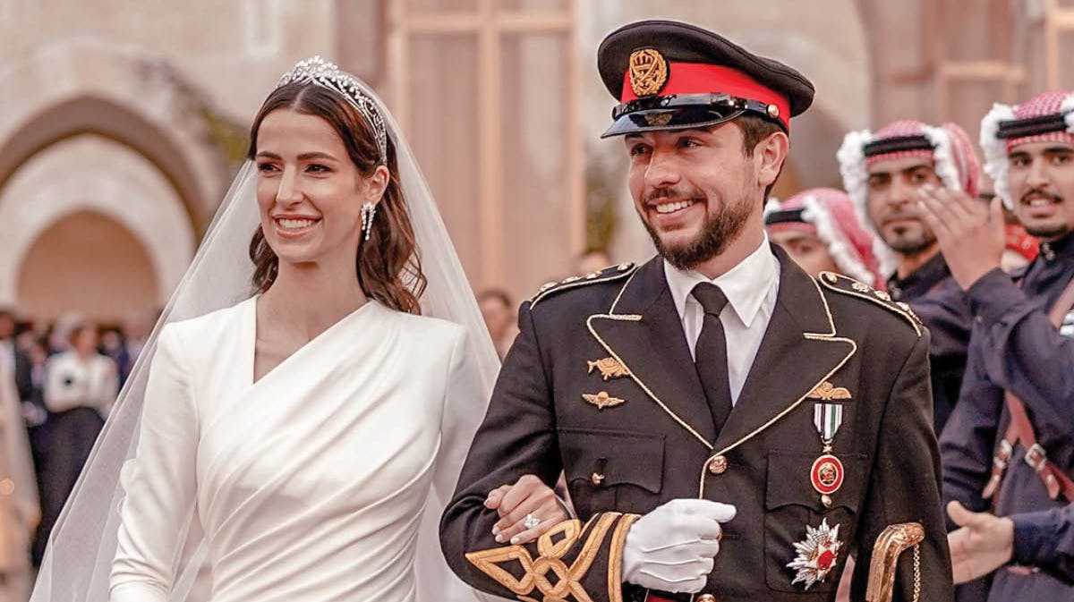 Kronprinsesse Rajwa og kronprins Hussein.