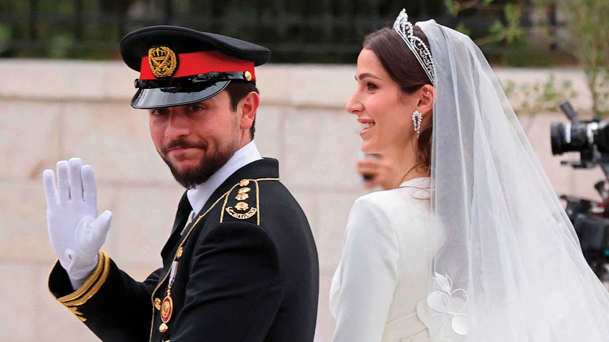 Kronprins Hussein og kronprinsesse Rajwa.