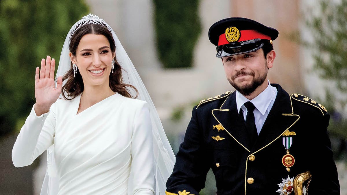 Kronprinsesse Rajwa og kronprins Hussein.