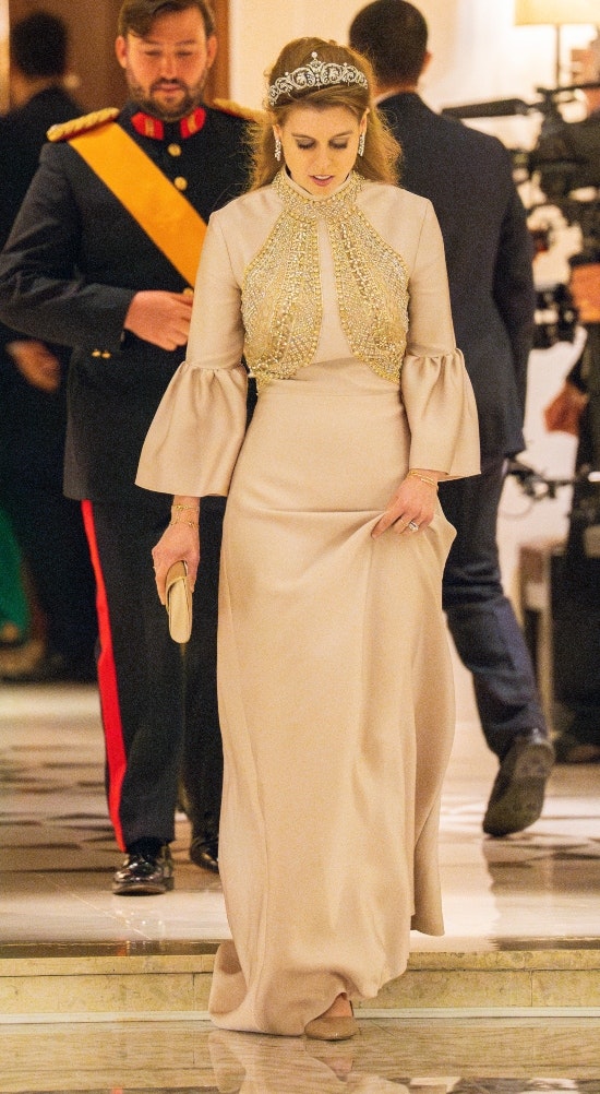 Prinsesse Beatrice i en kjole af Reem Acra.
