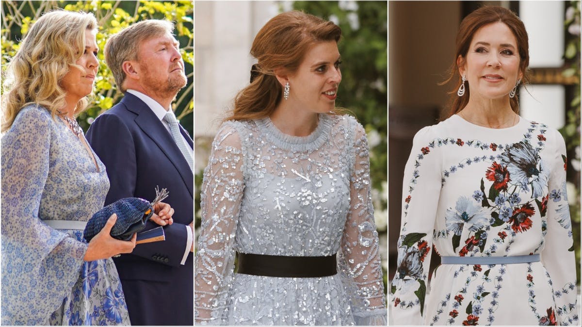 Dronning Maxima og kong Willem-Alexander, prinsesse Beatrice og kronprinsesse Mary
