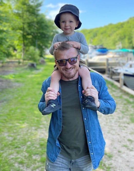 Konrad og far Martin.