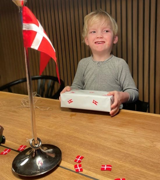 Konrad på sin fire-års fødselsdag.