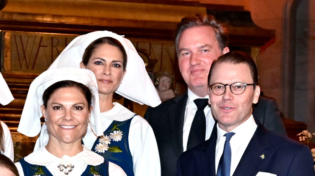 Prinsesse Madeleine og Chris O'Neill tog del i fejringen af Sveriges nationaldag sammen med resten af kongefamilien. 