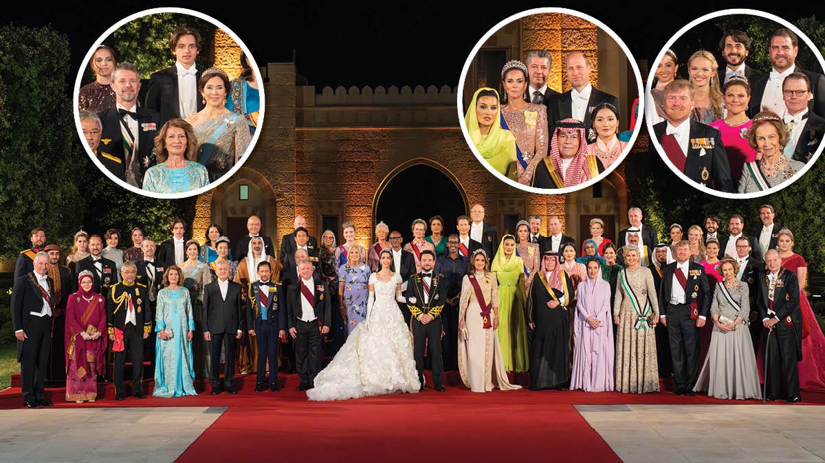 Kronprins Hussein og kronprinsesse Rajwa blev gift den 1. juni. 