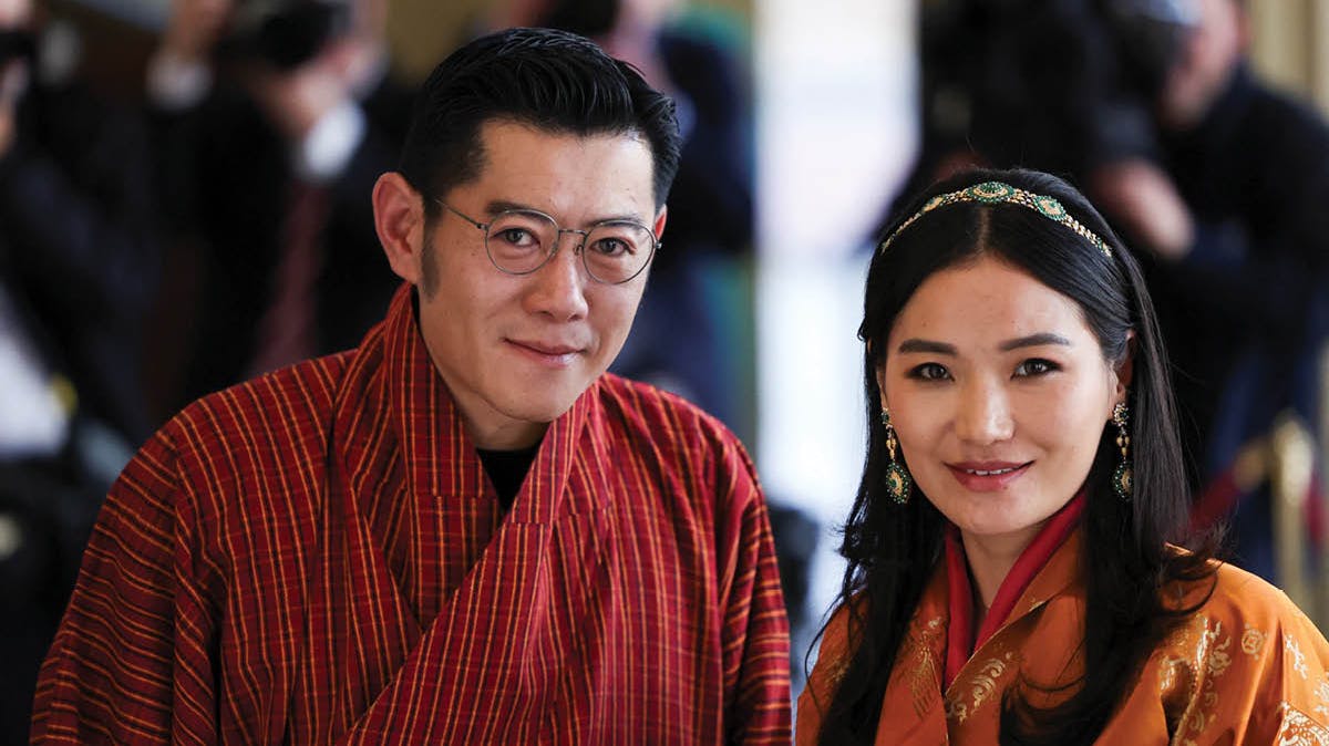 Kong Jigme Khesar Namgyel Wangchuck og dronning Jetsun Pema. 