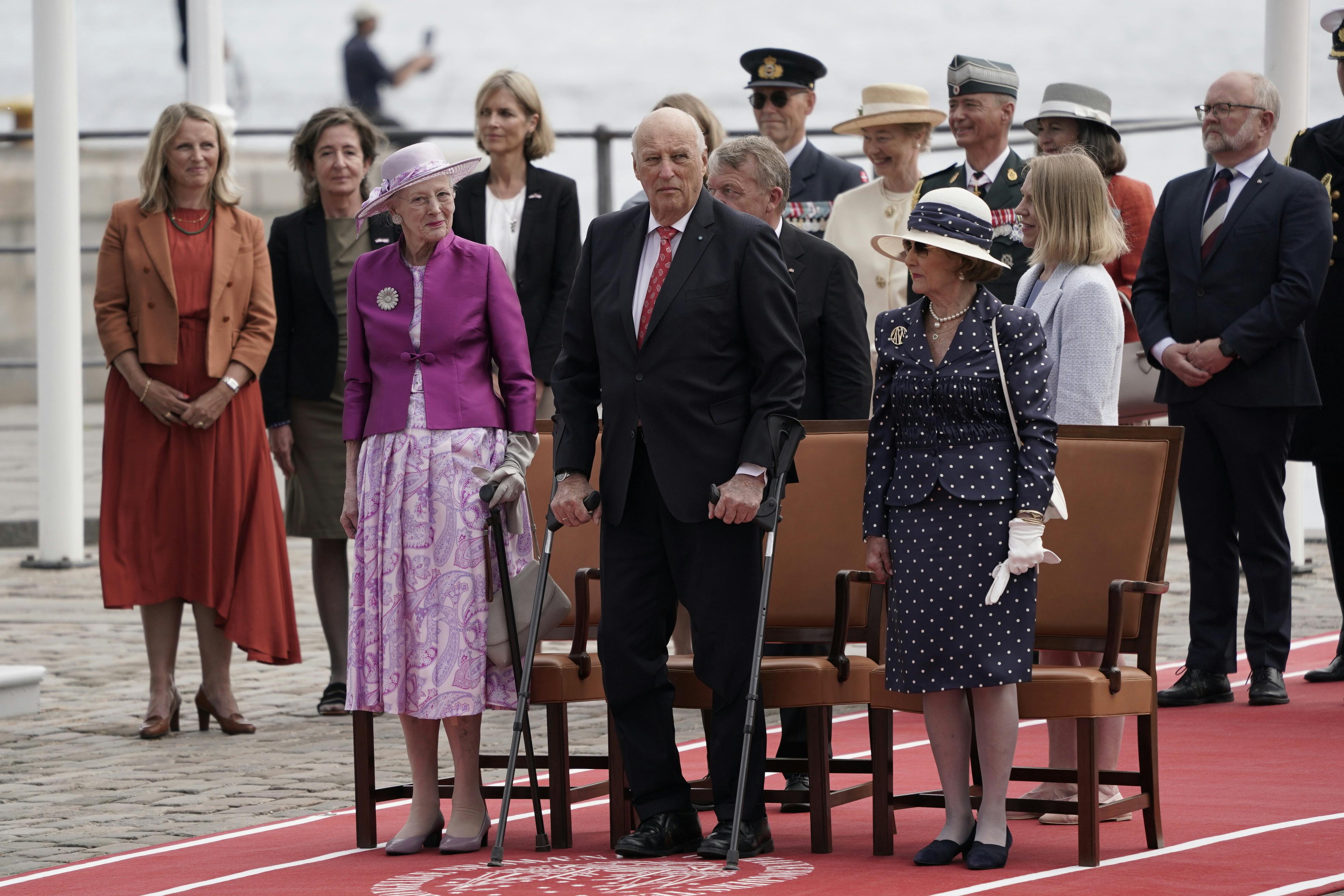 Dronning Margrethe, kong Harald og dronning Sonja
