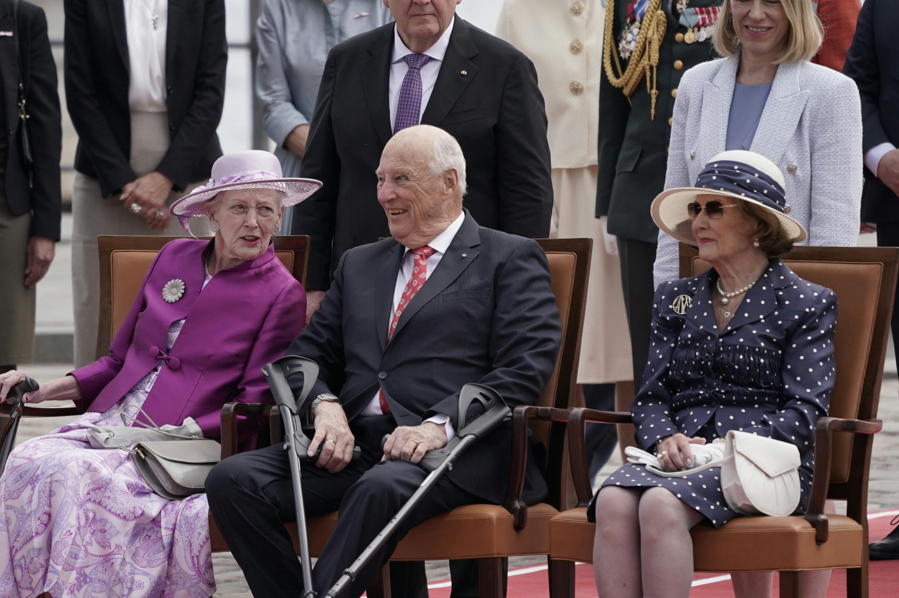 Dronning Margrethe, kong Harald og dronning Sonja
