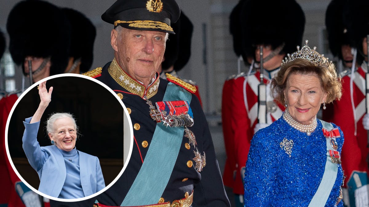 Dronning Margrethe, kong Harald og dronning Sonja
