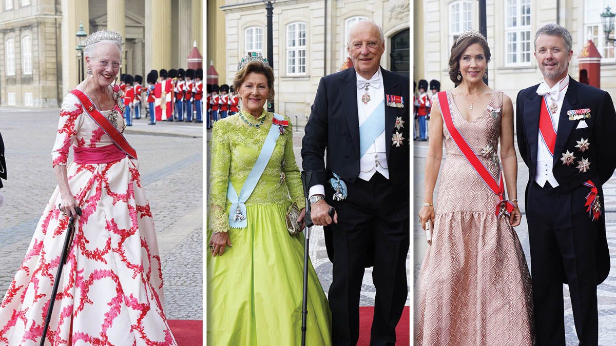 Kongelige gæster til festmiddag på Amalienborg.&nbsp;
