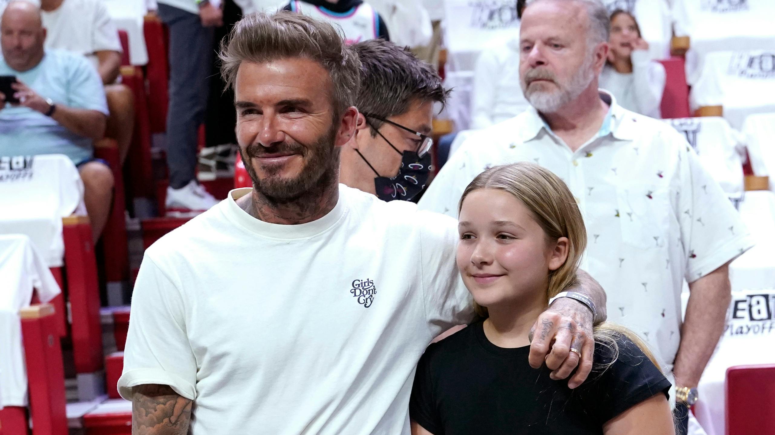 David og Harper Beckham.