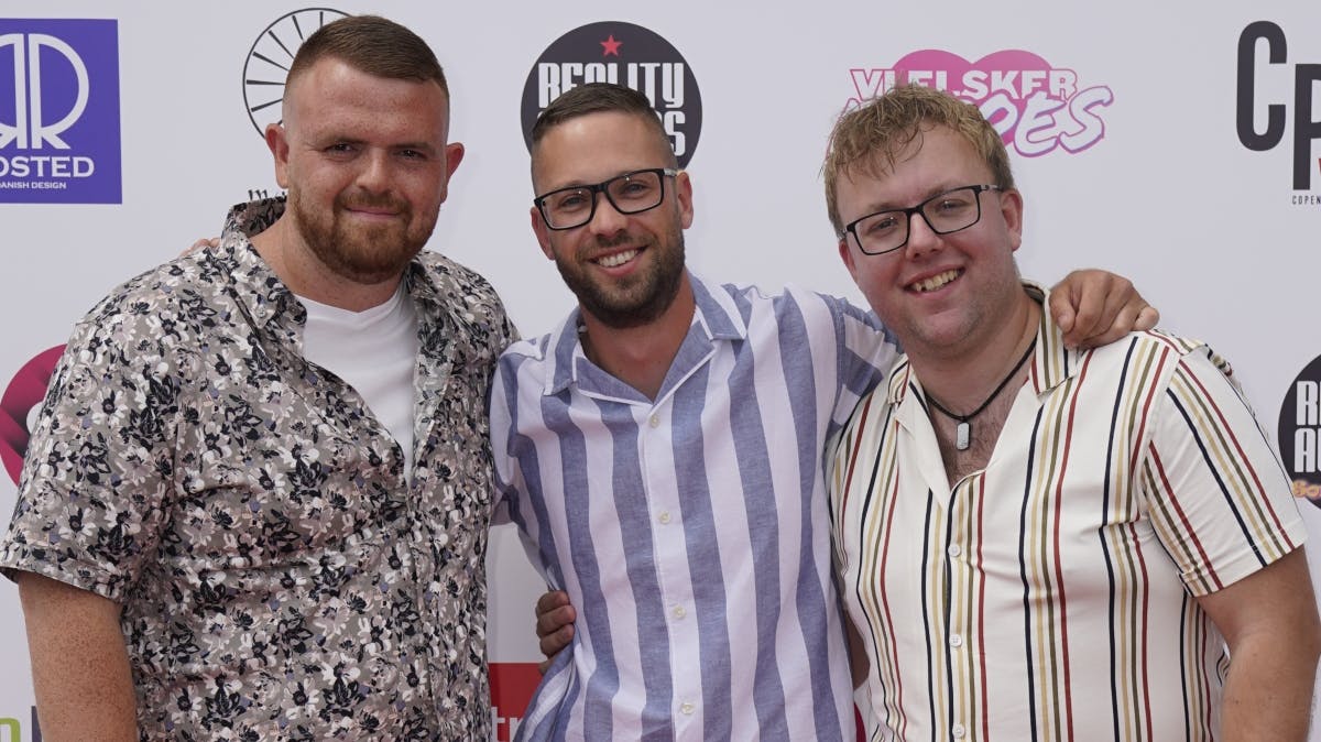 Mads, Andreas og Jannich fra "Kærlighed hvor kragerne vender". 