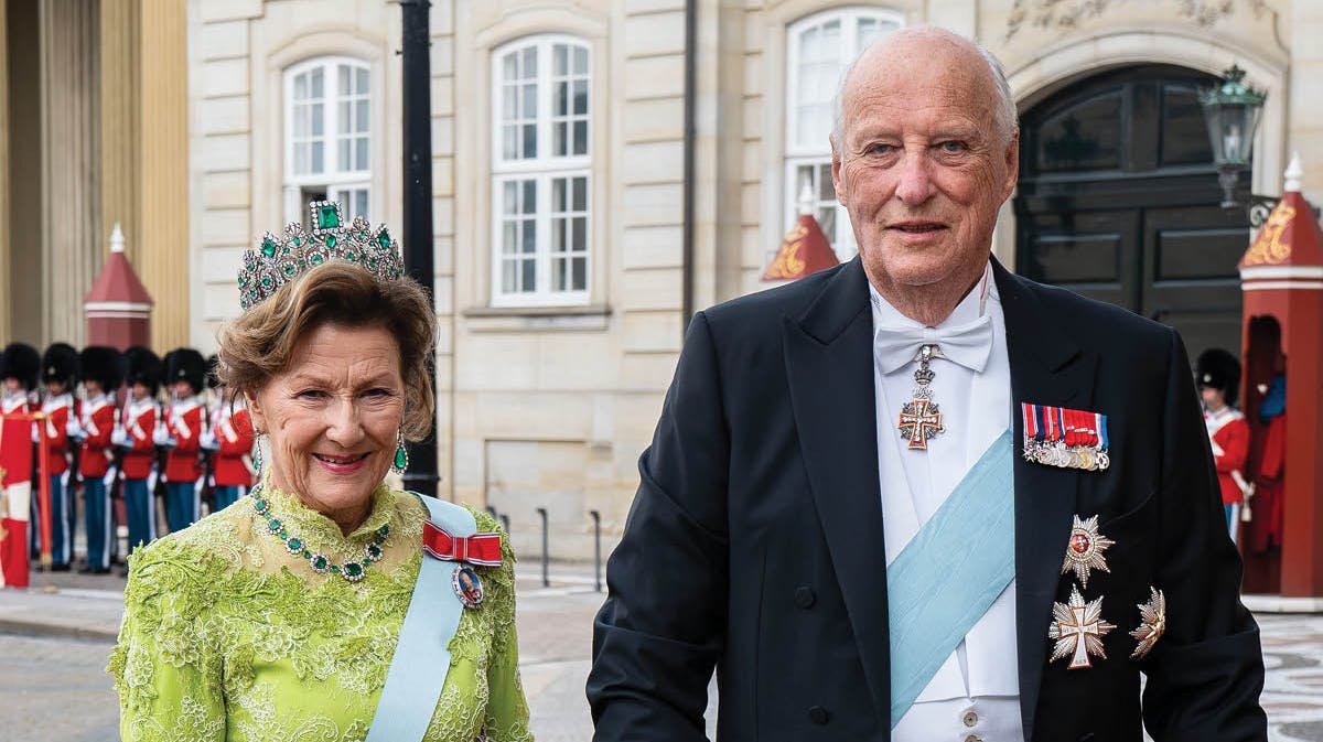 Dronning Sonja og kong Harald.