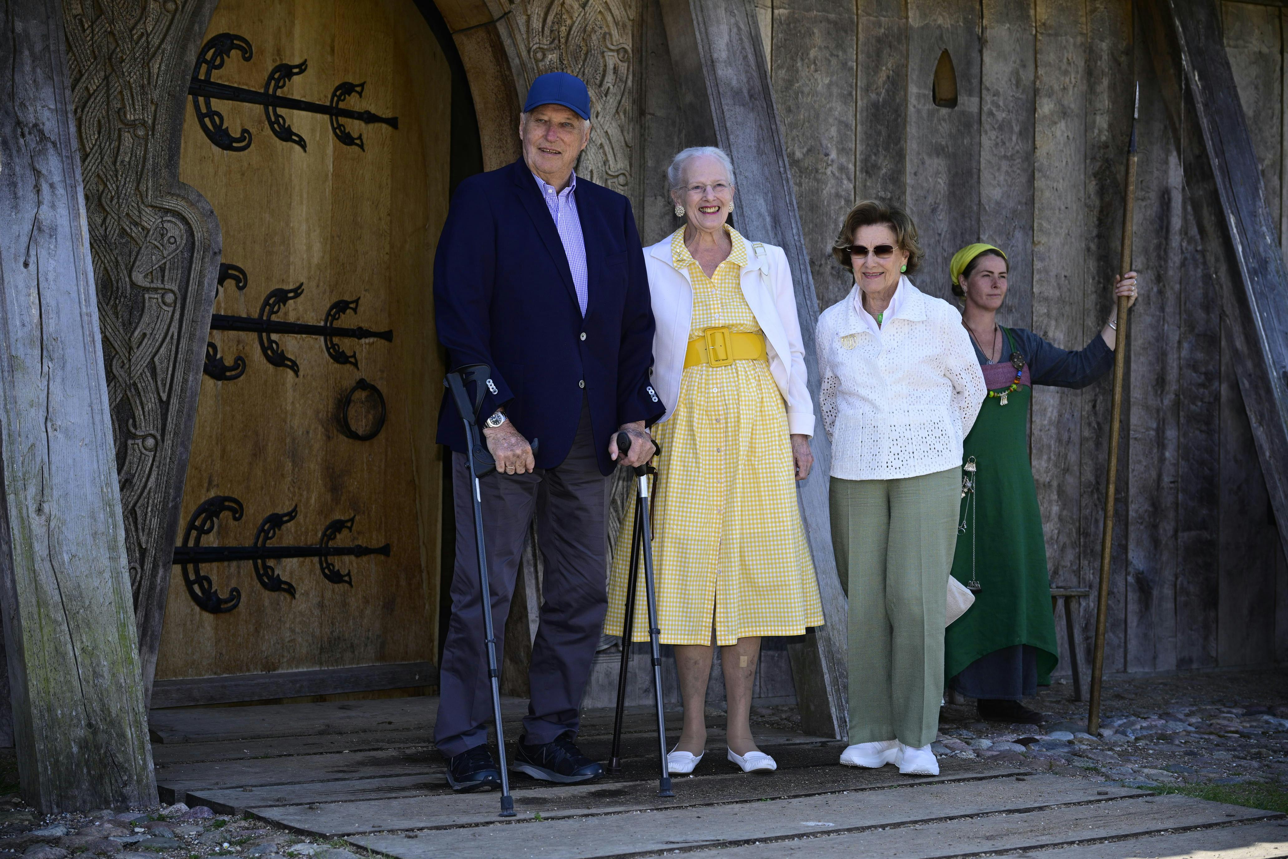 Kong Harald, dronning Margrethe og dronning Sonja