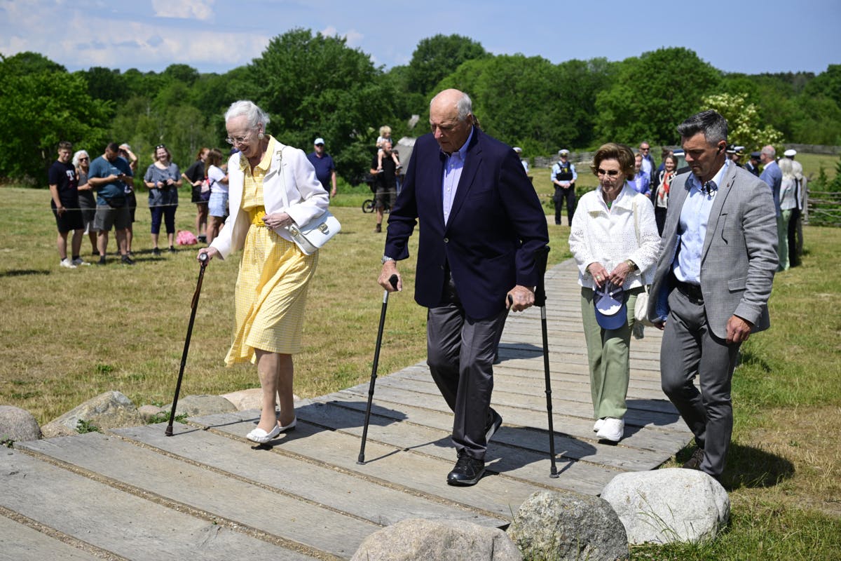 Dronning Margrethe, kong Harald og dronning Sonja
