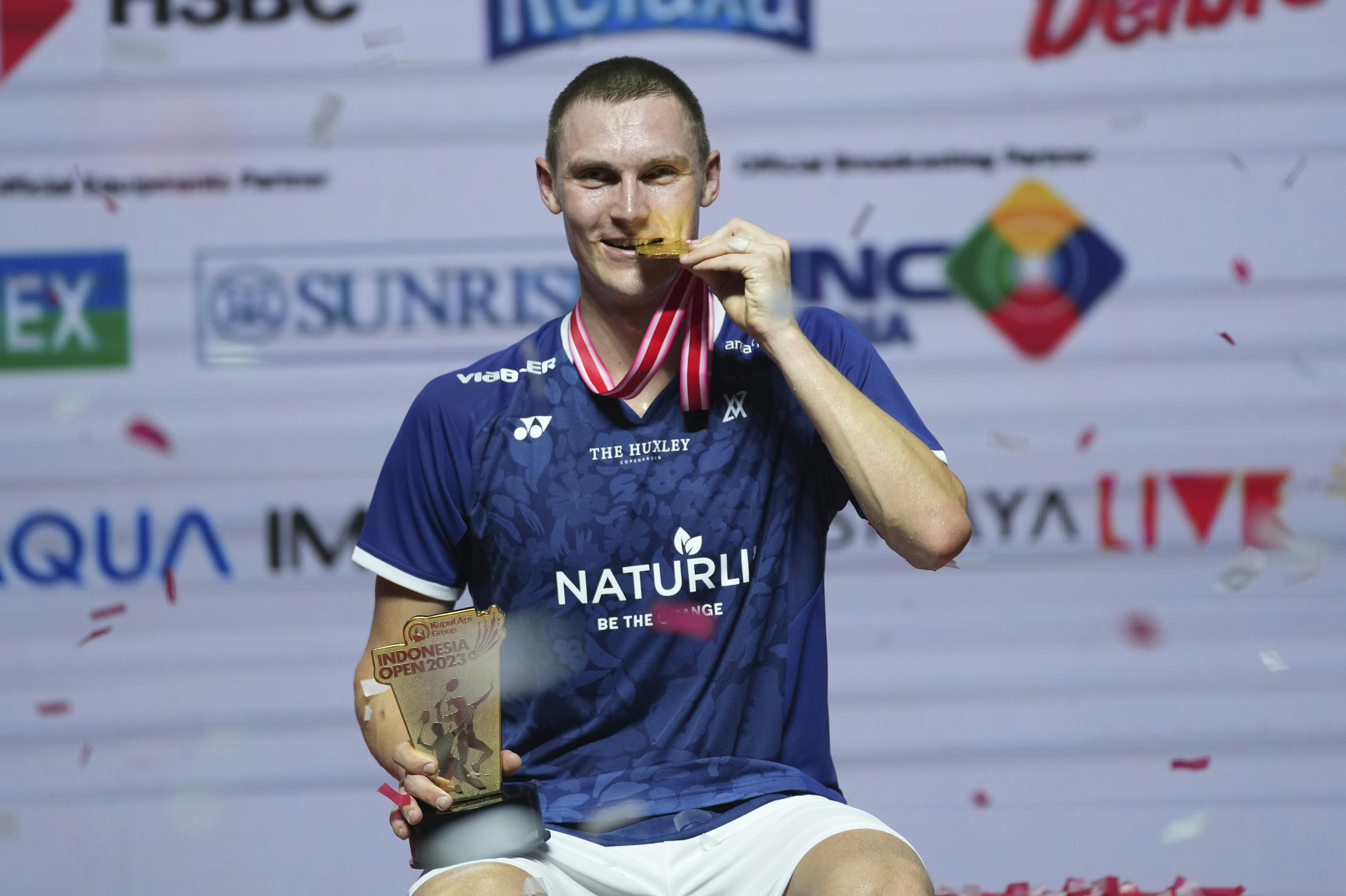 Viktor Axelsen vandt Indonesia Open d. 18. juni 2023. 