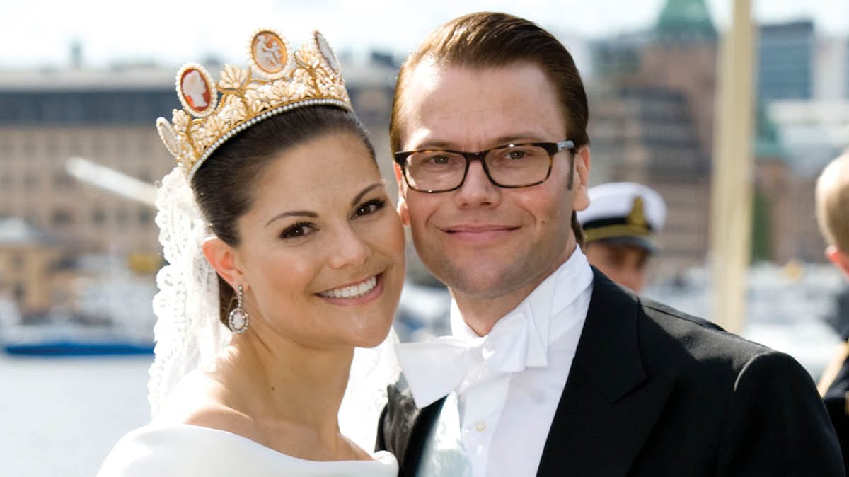Kronprinsesse Victoria og prins Daniel ved brylluppet i 2010.