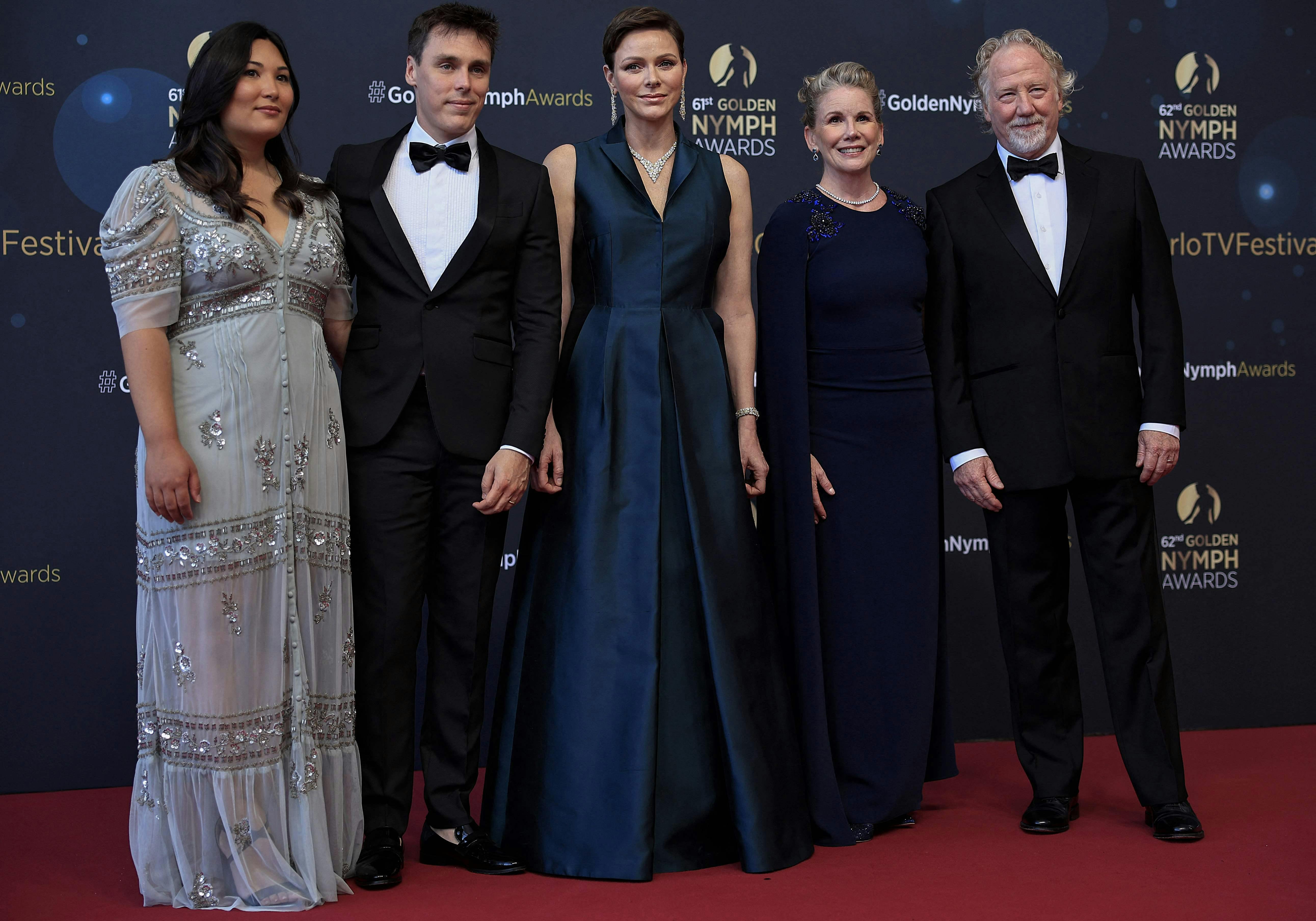 Marie Ducruet, Louis Ducruet, fyrstinde Charlene, Melissa Gilbert og hendes mand, Timothy Busfield.&nbsp;
