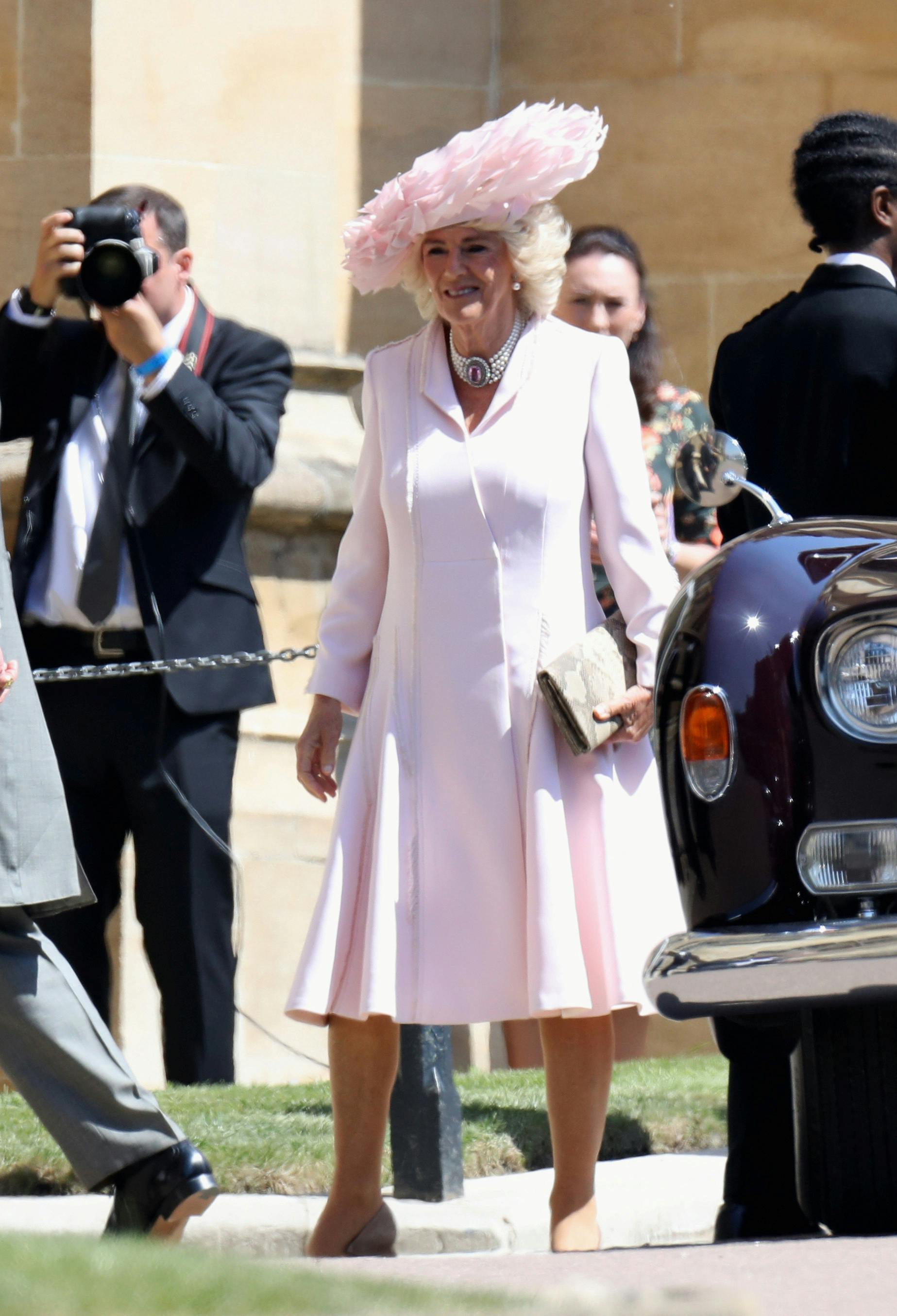 Camilla til Harry og Meghans bryllup i 2018.
