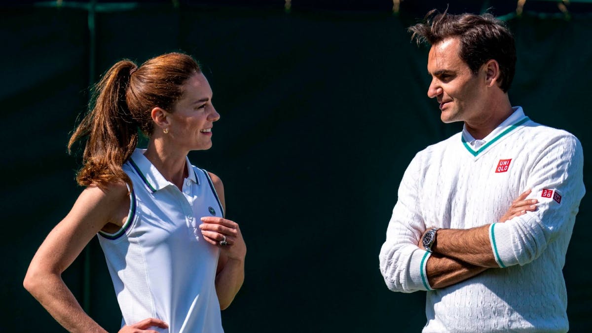 Prinsesse Kate med Roger Federer&nbsp;