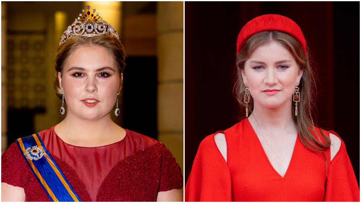 Hollandske prinsesse Amalia og belgiske prinsesse Elisabeth. 