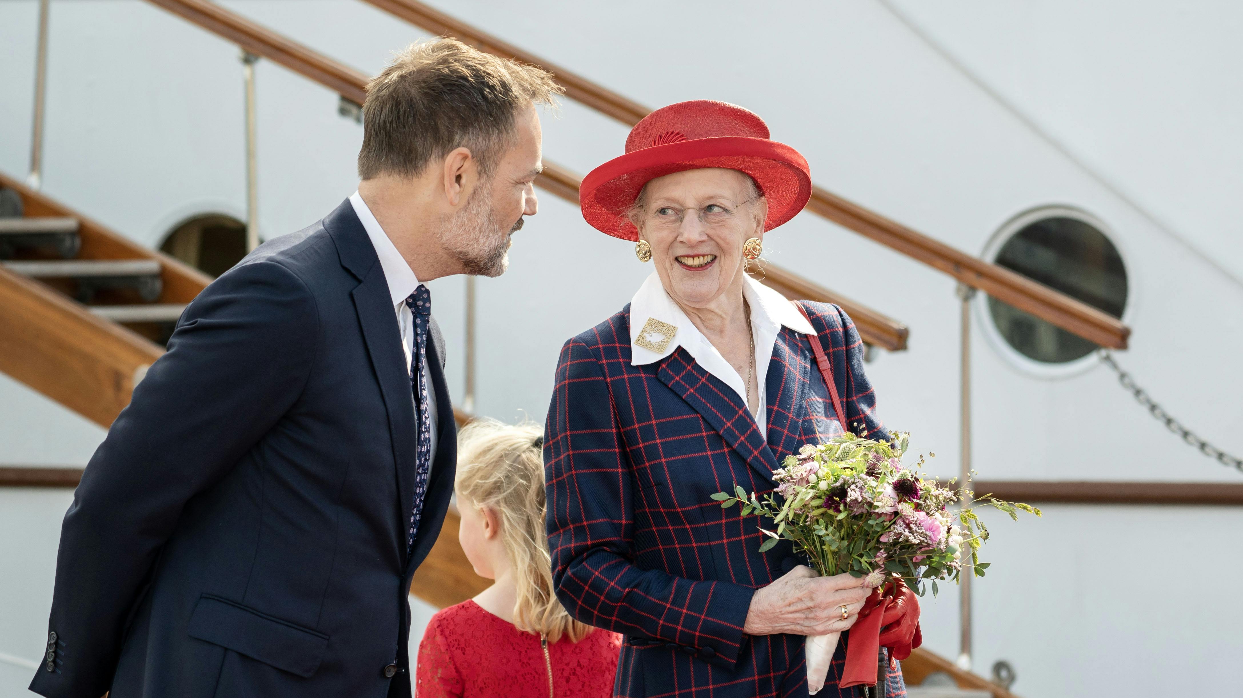 Dronning Margrethe og borgmester Jacob Bundsgaard 