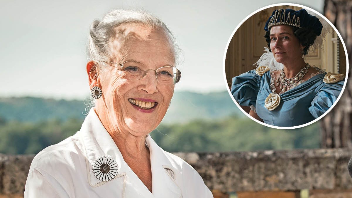 Dronning Margrethe og Sidse Babett Knudsen