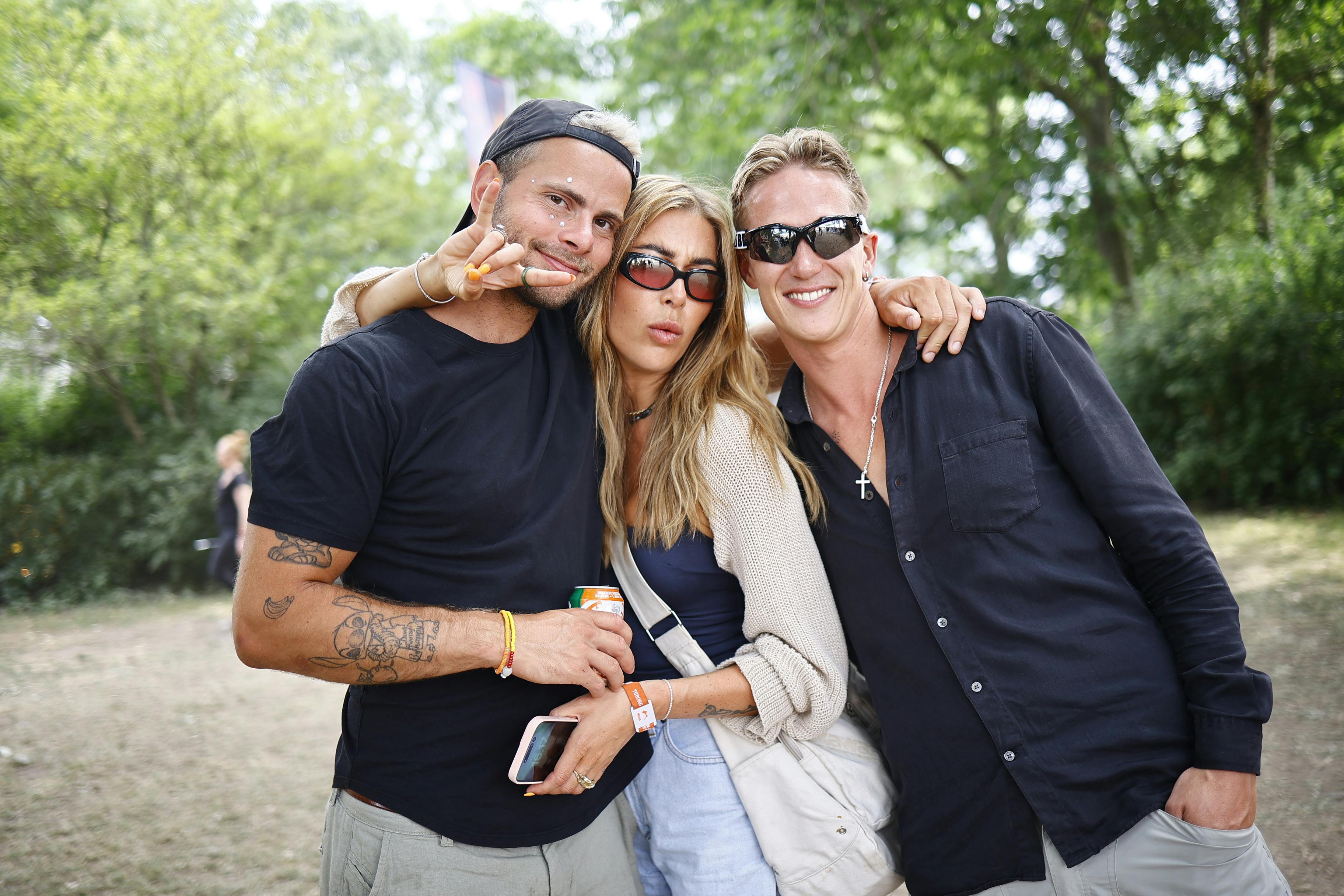 Stig, Frida og Nicki på Roskilde Festival. 