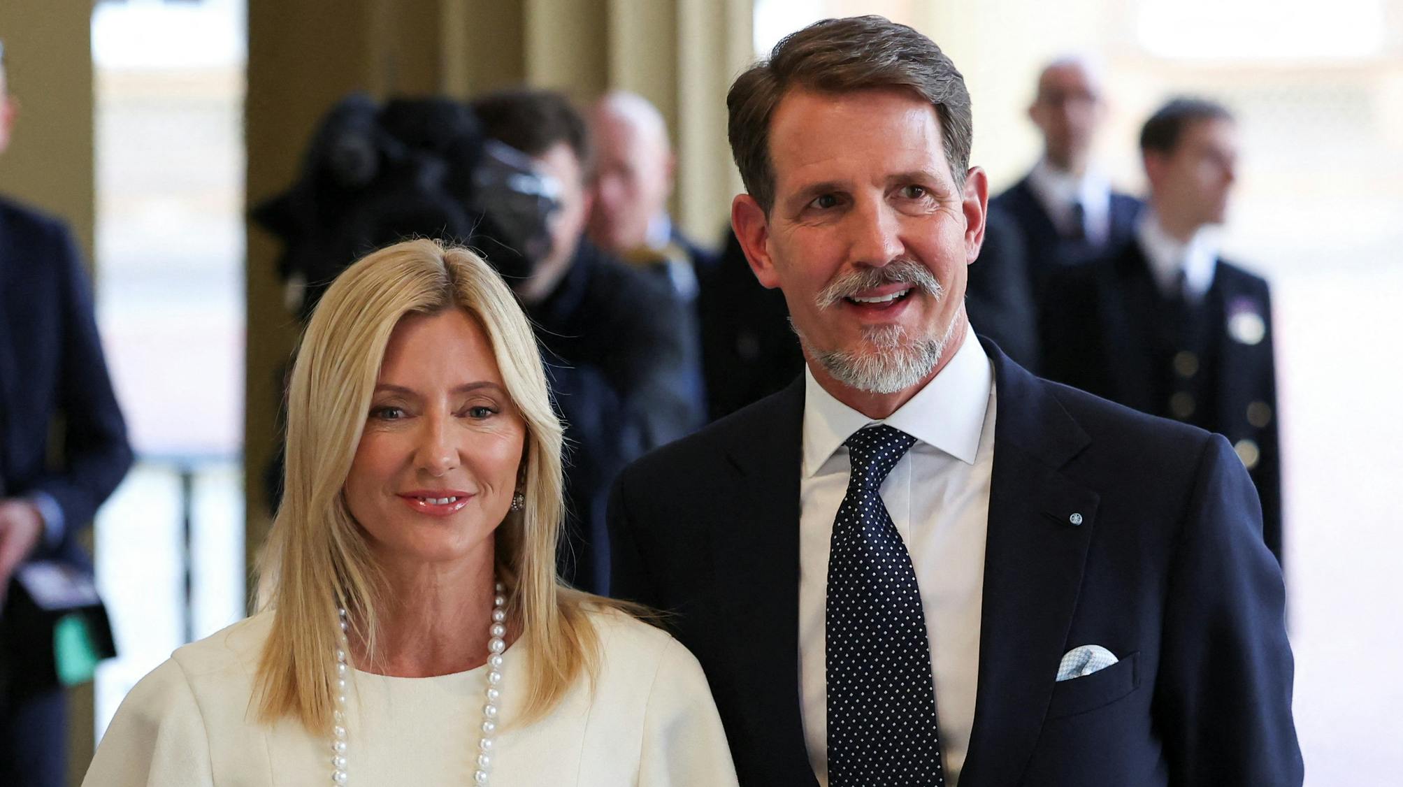 Kronprinsesse Marie-Chantal og kronprins Pavlos.