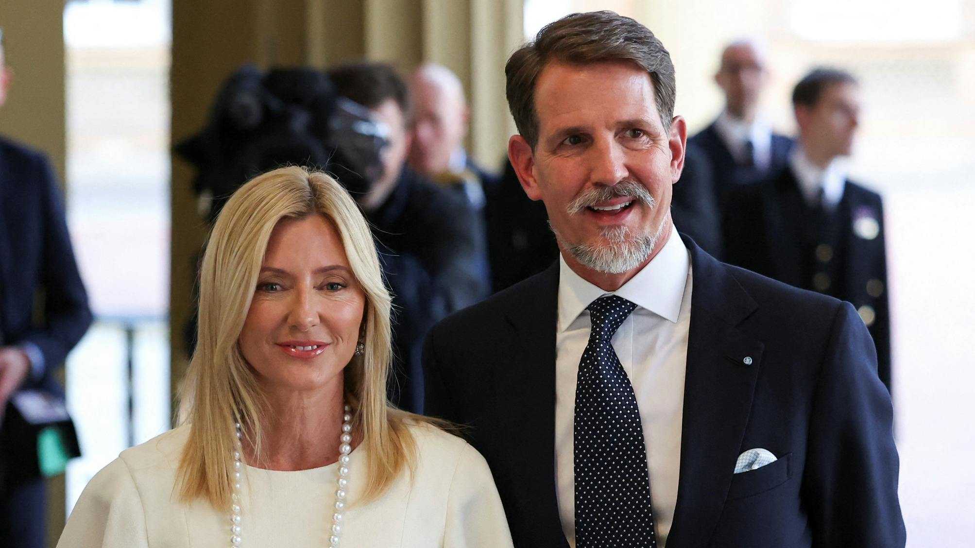 Kronprinsesse Marie-Chantal og kronprins Pavlos. 