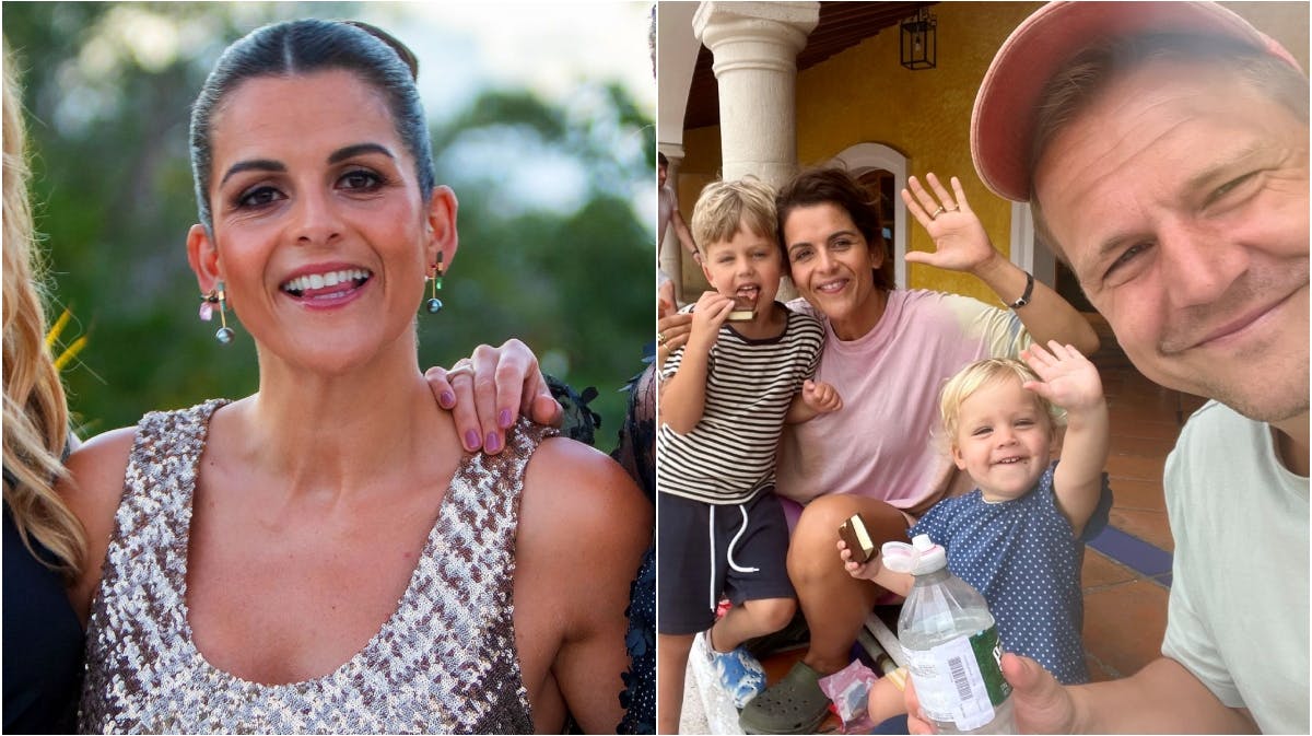 Petra Nagel og familien i Mexico.