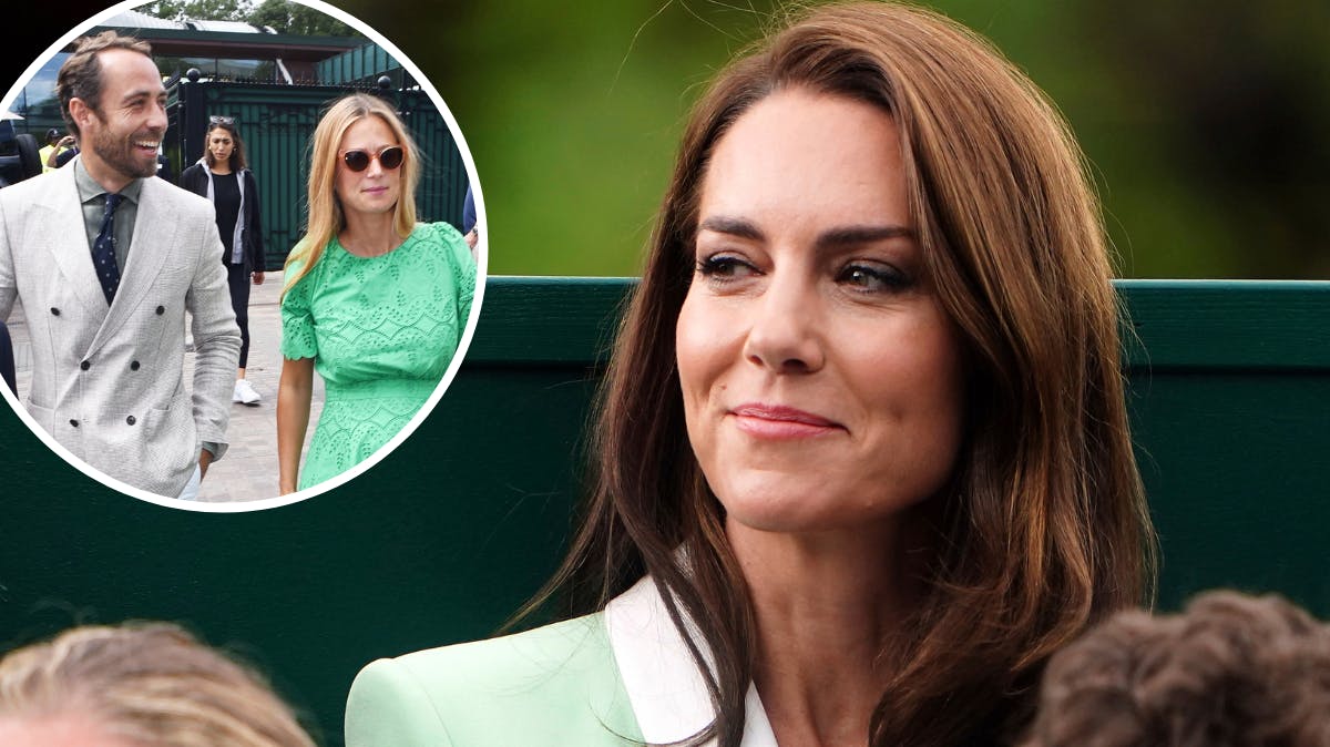 Prinsesse Kate samt James Middleton og&nbsp;Alizeé Thevenet
