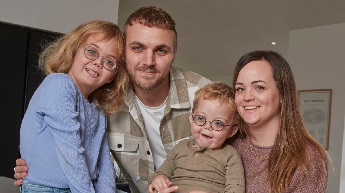 Nalina, Far Kasper, Noor og Mor Karina. 