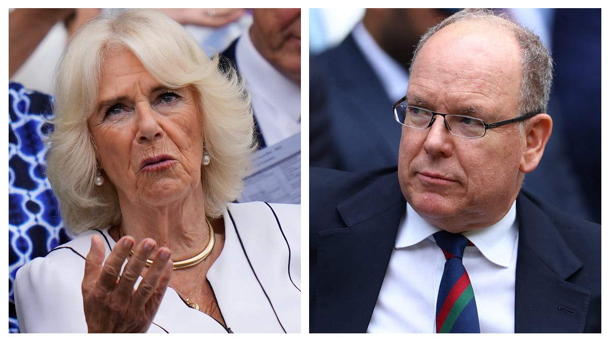 Dronning Camilla og fyrst Albert til Wimbledon. 