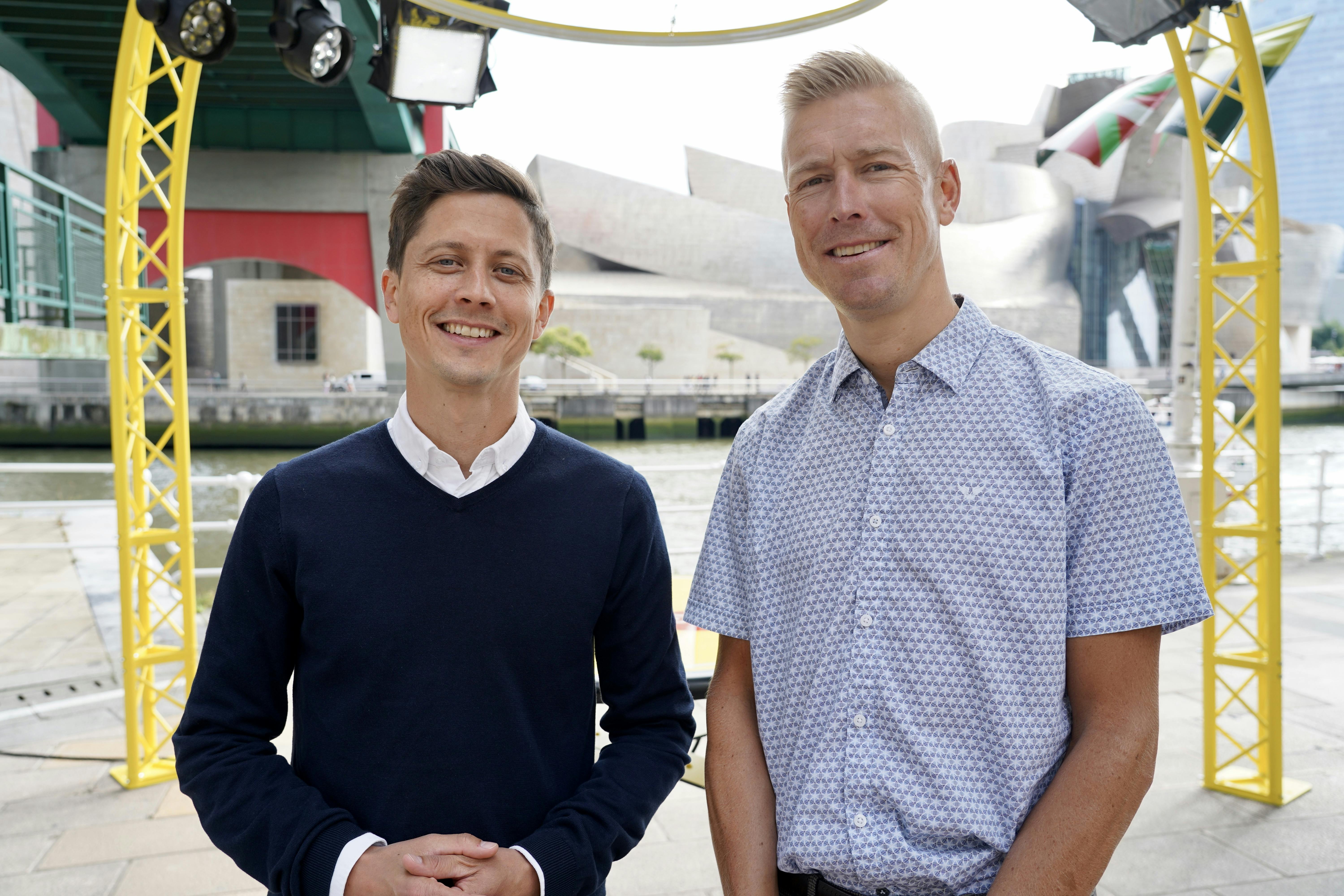 TV 2's Tour de France-hold 2023. Rasmus Staghøj og Lars Bak