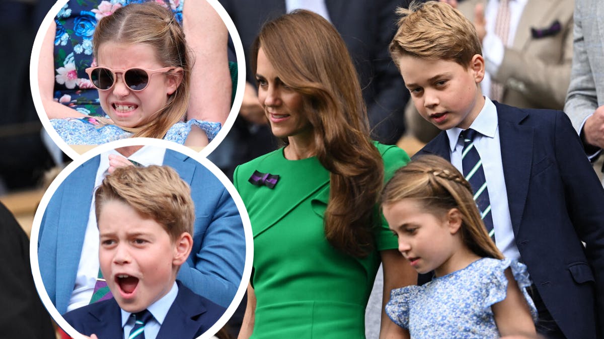 Prinsesse Charlotte, prins George og prinsesse Catherine
