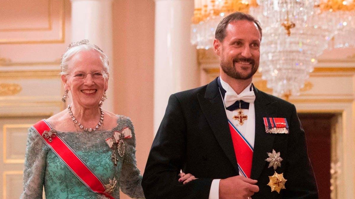 Dronning Margrethe og kronprins Haakon.&nbsp;