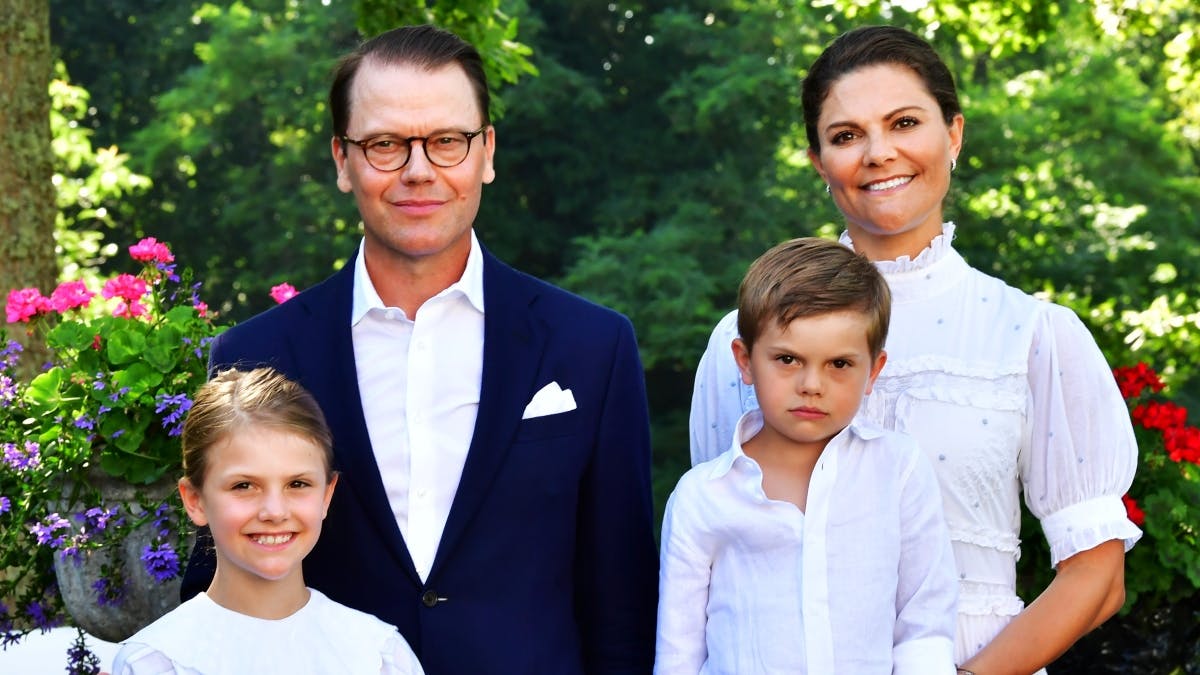 Kronprinsesse Victoria, prins Daniel, prinsesse Estelle og prins Oscar.&nbsp;