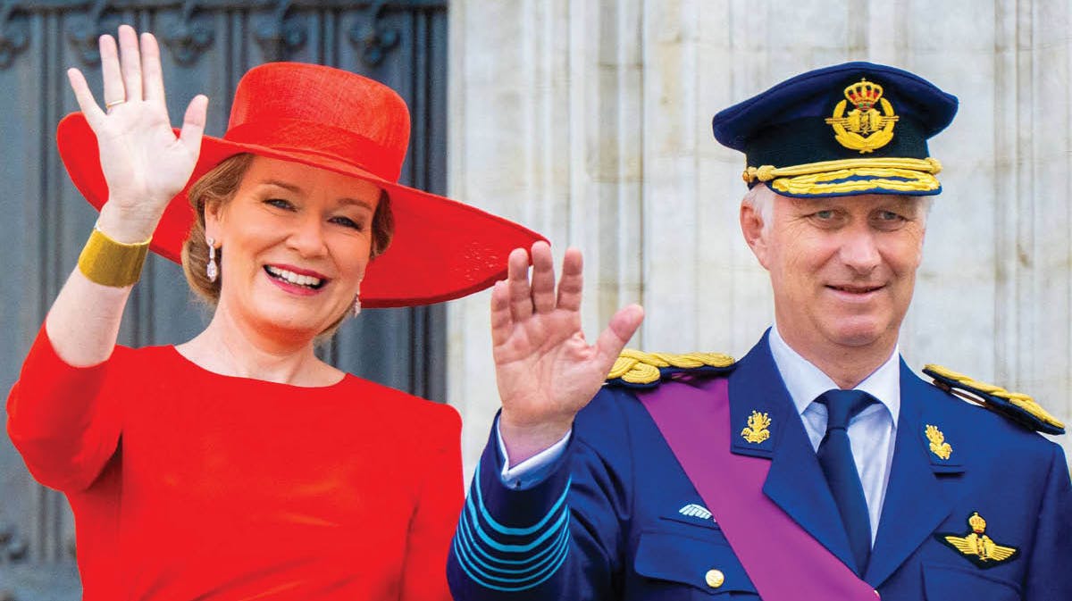 Dronning Mathilde og kong Philippe.