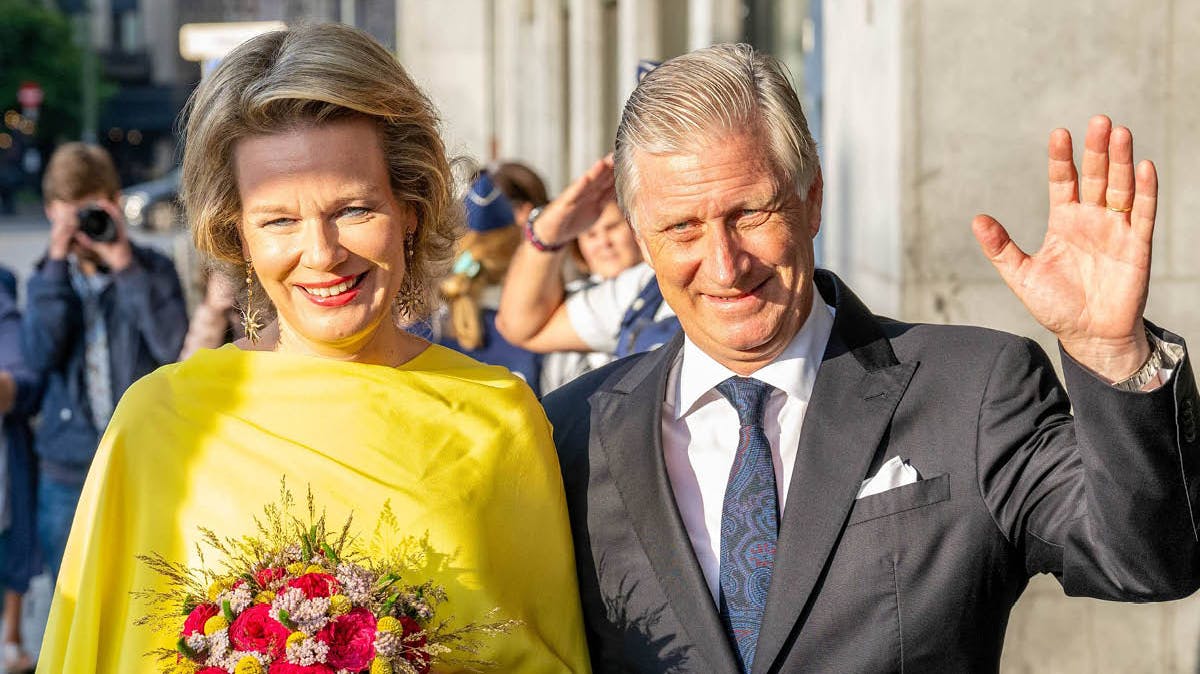 Dronning Mathilde og kong Philippe. 