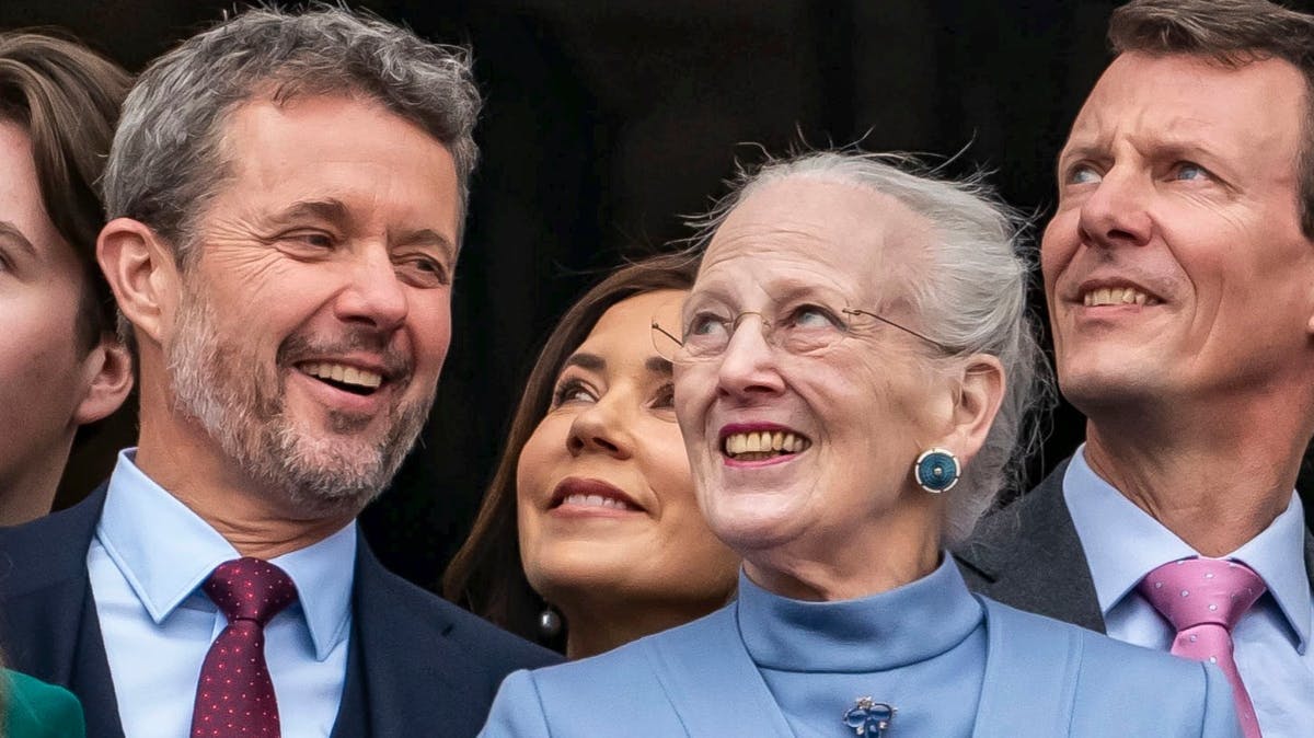 Kronprins Frederik, dronning Margrethe og prins Joachim